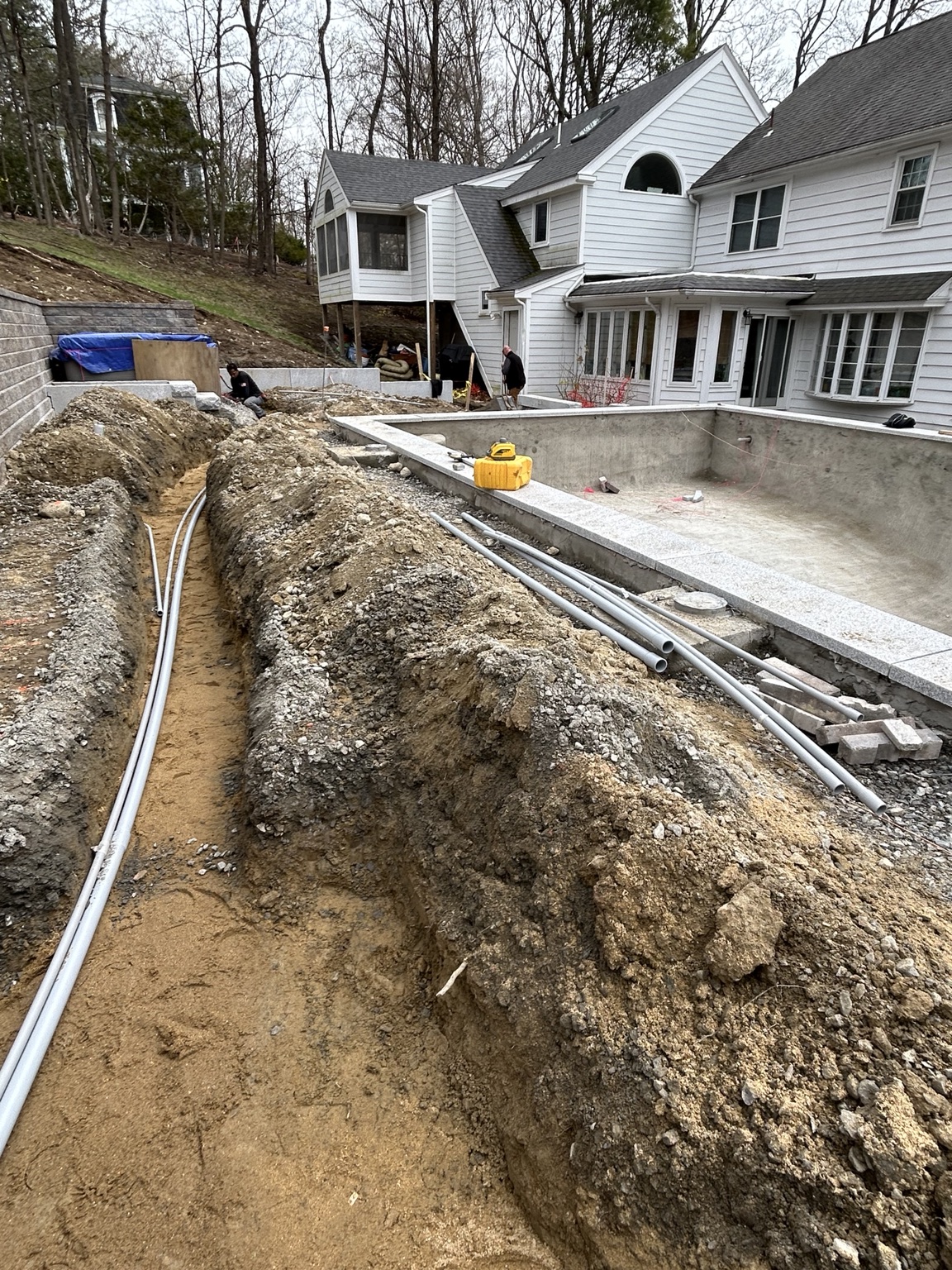Pool electrical trenching